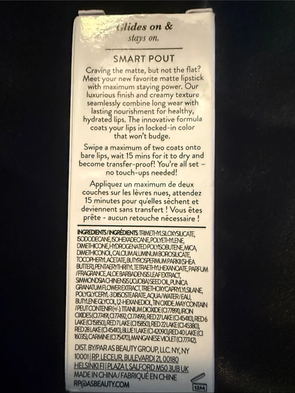 Laura Geller Smart Pout Transfer-Proof Lipstick, matte and moisturizing formula